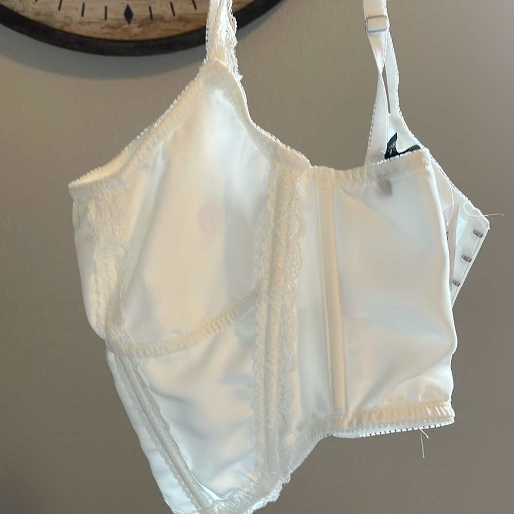 White corset top